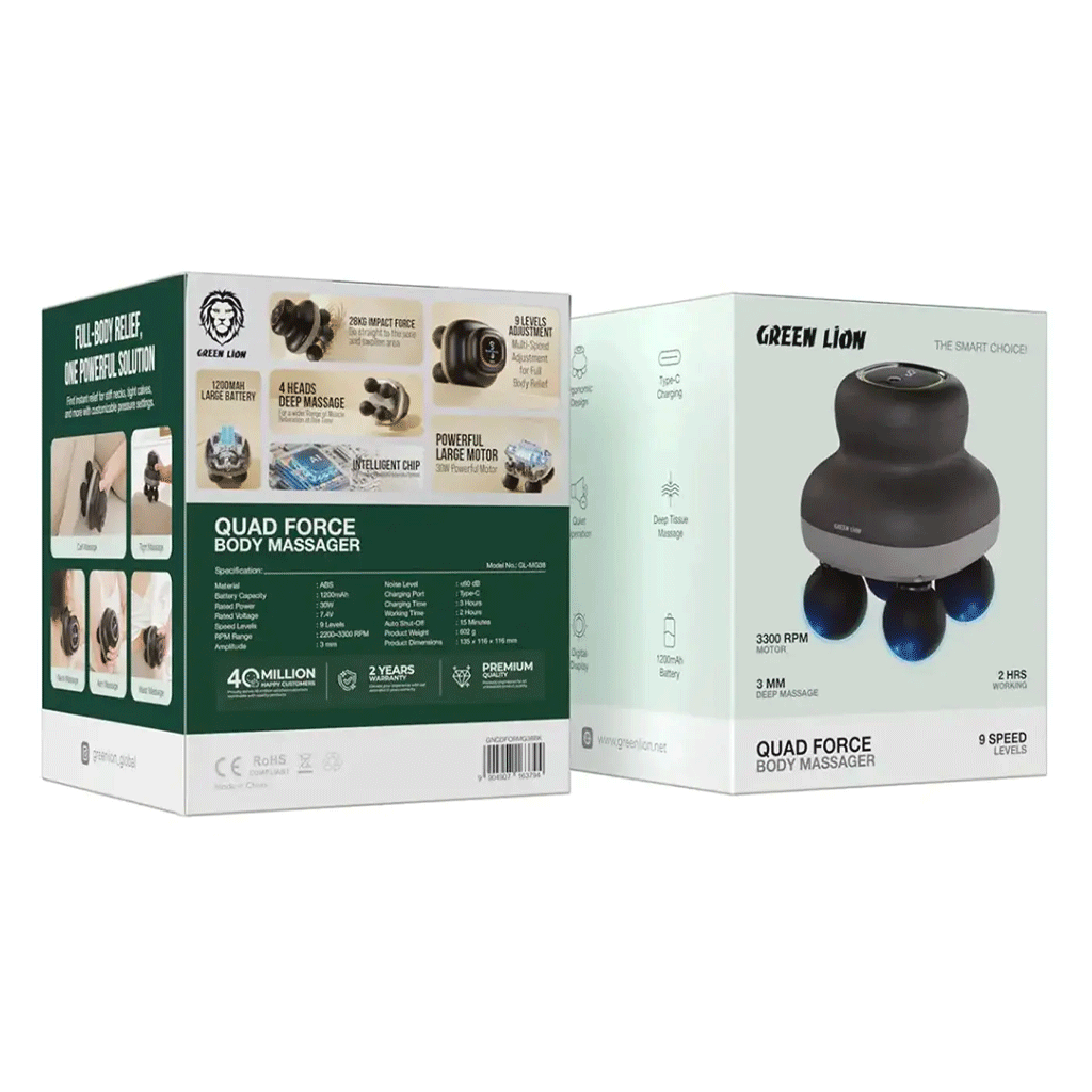 ماساژور برقی گرین لاین مدل Green lion GNQDFORMG38BK