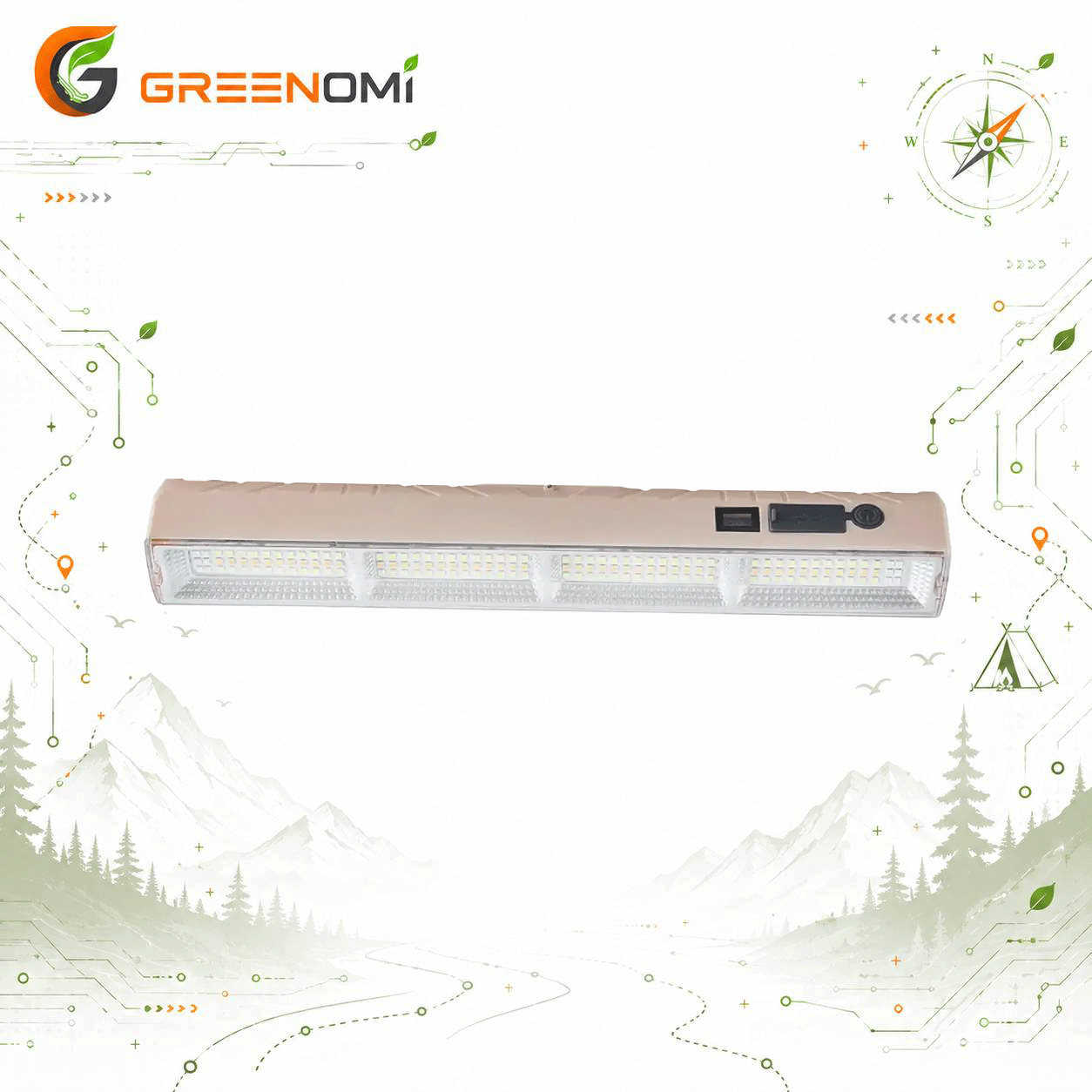 چراغ اضطراری کمپی گرین لاین مدل Green lion GNCAMBM41BG