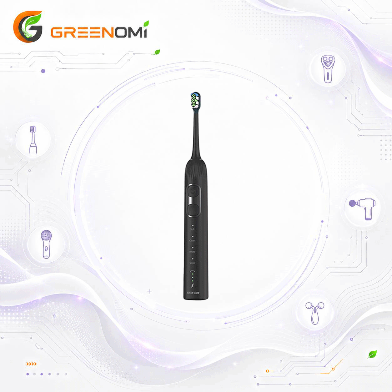 مسواک برقی گرین لاین مدل Green lion 60° Ultrawide