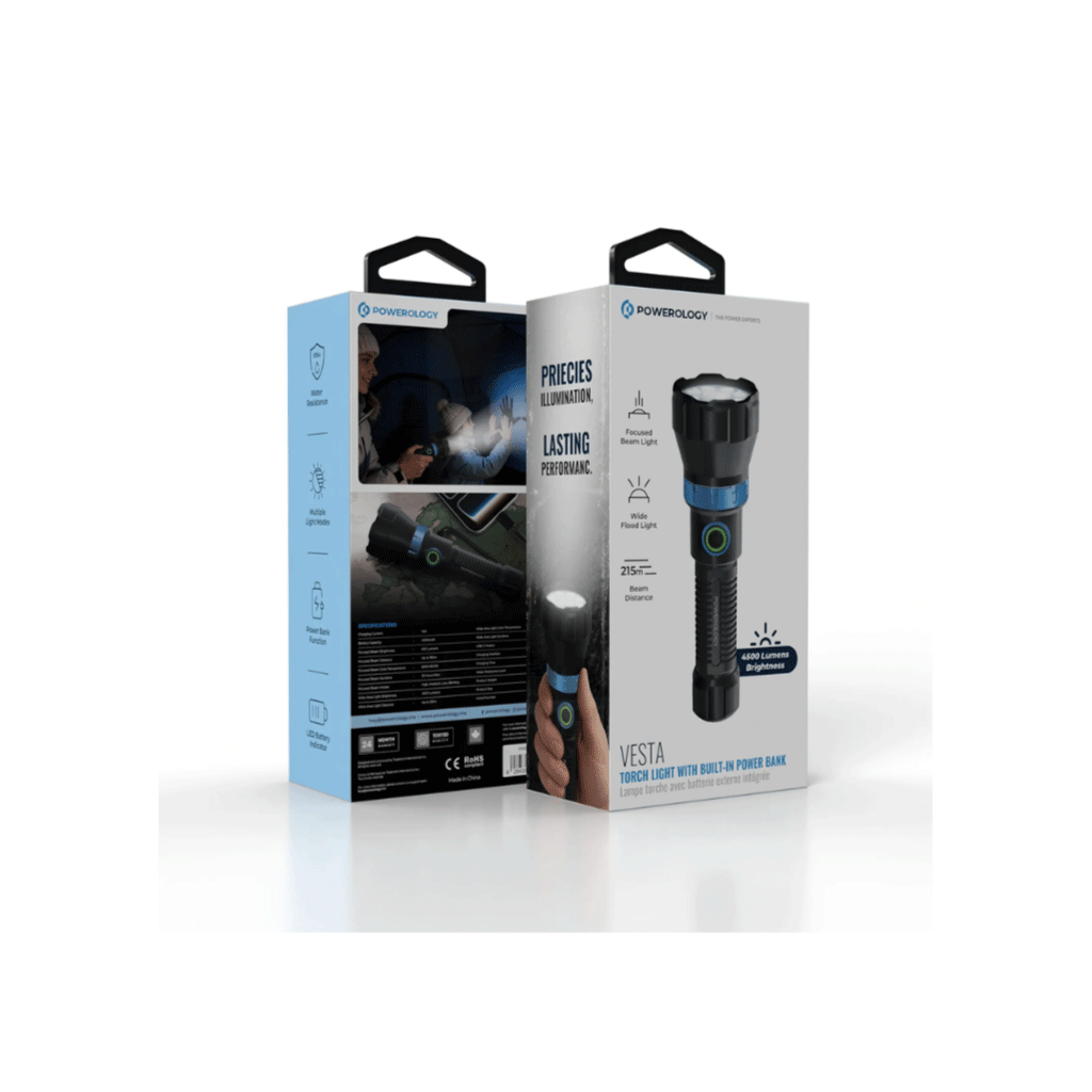 چراغ قوه پاورولوژی مدل Powerelogy VESTA TORCH