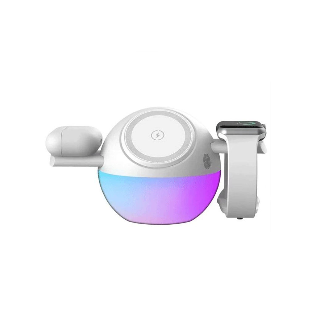 استند وایرلس 3 کاره پرودو مدل Porod ORBIX 3in1 WIRELESS CHARGER