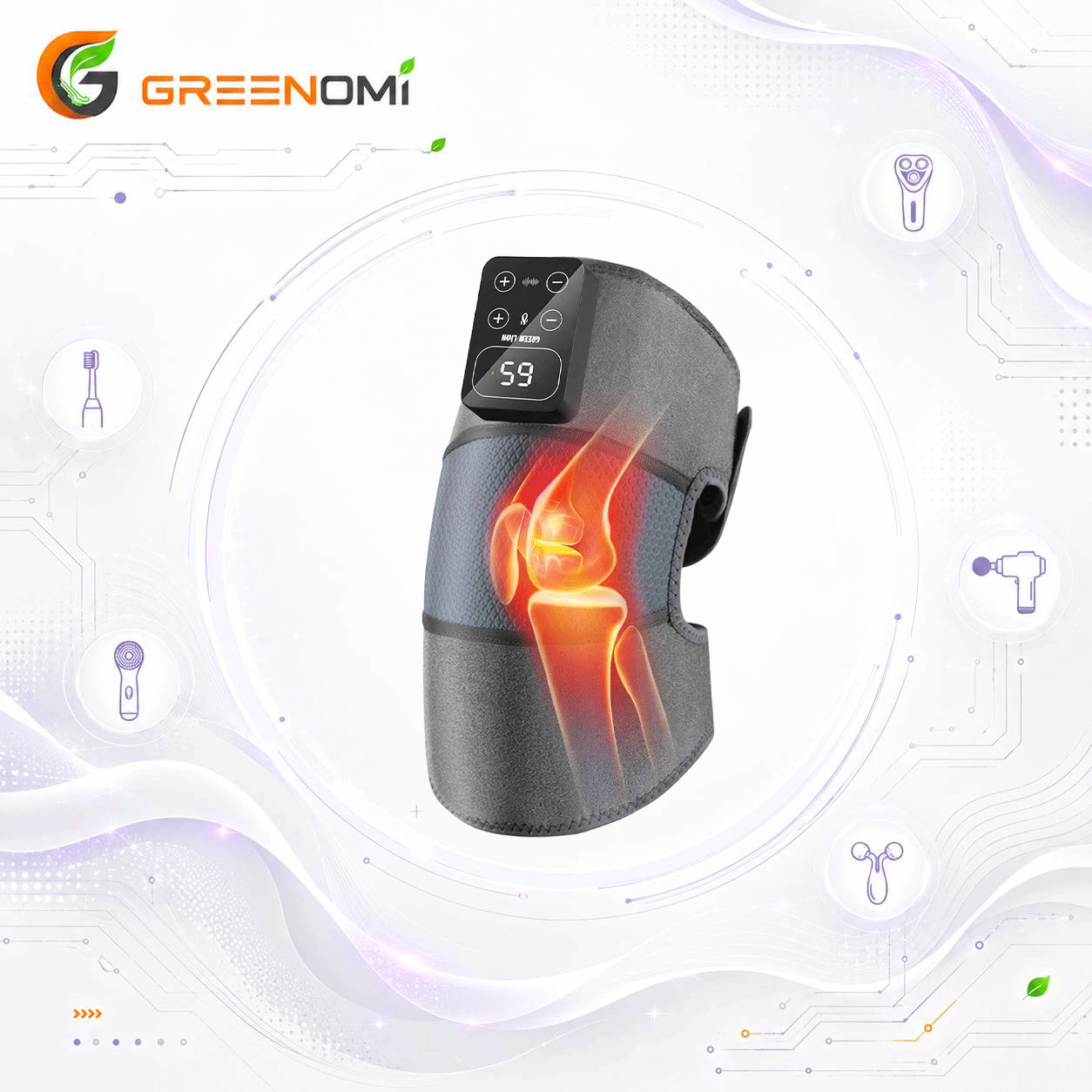 ماساژور زانو گرین لاین مدل Green lion KNEE MASSAGER
