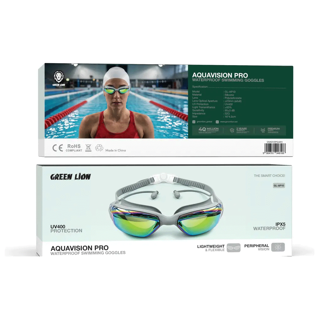 عینک شنا گرین لاین مدل Green lion AQUA VISION SWIMMING GOGGLE