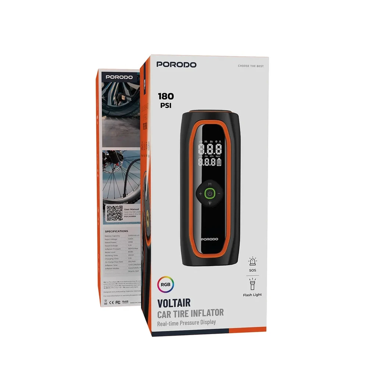 پمپ باد پرودو مدل Porodo Voltair PDGA08BK