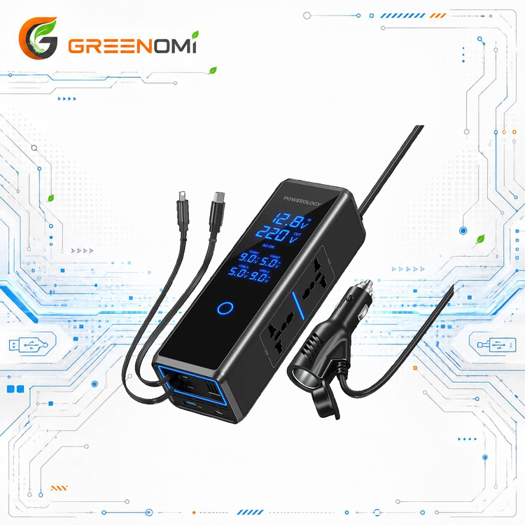 اینورتر خودرو پاورولوژی Powerology 300W Car Power Inverter PWCPI300WBK